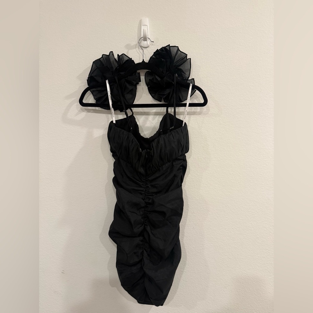 Lovers + Friends Moda Black Mini Dress with Ruffle‎ Details - Picture 3 of 4